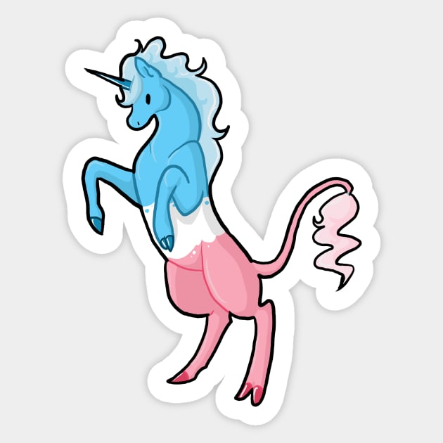 Trans Pride Unicorn Sticker by Khalico